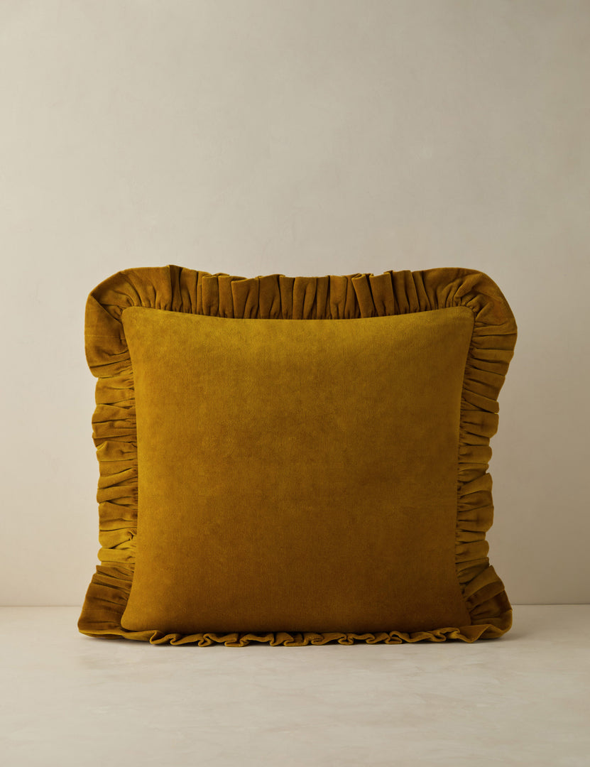 #color::mustard #style::square #fill type::with-feather-down-insert #fill type::pillow-cover-only 