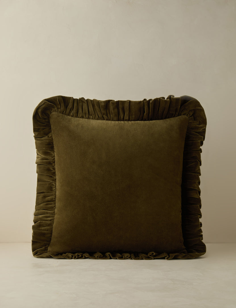 #color::olive #style::square #fill type::with-feather-down-insert #fill type::pillow-cover-only  