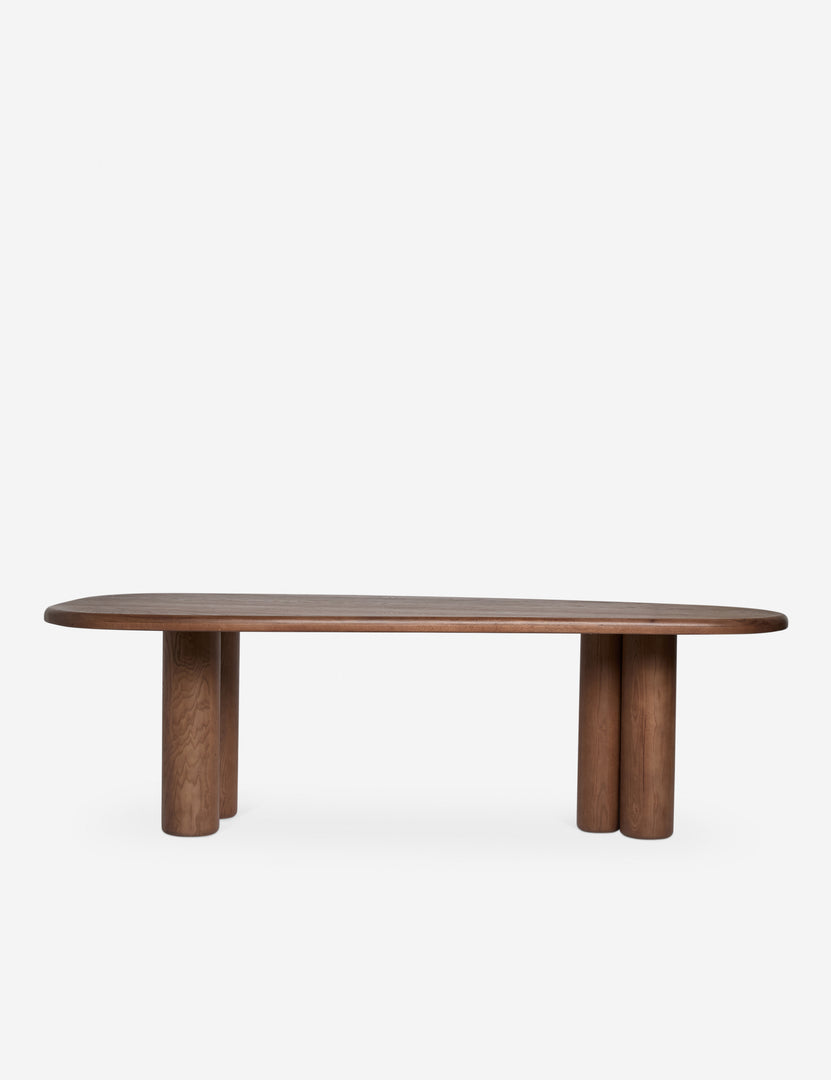 #color::cool-brown | Nave modern sculptural red oak dining table by Aimee Song