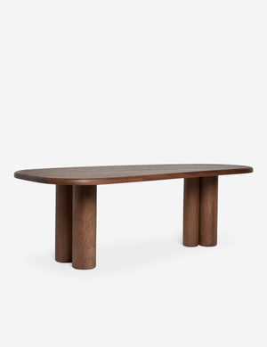 Nave modern sculptural red oak dining table by Aimee Song