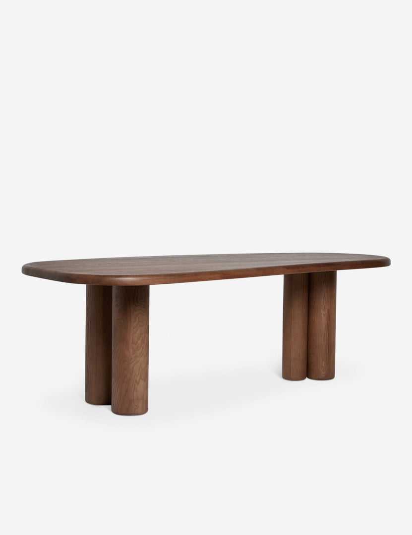 #color::cool-brown | Nave modern sculptural red oak dining table by Aimee Song