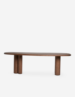 Nave modern sculptural red oak dining table by Aimee Song