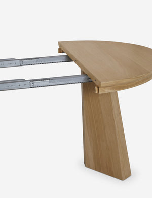 Open Box: Nycola Extendable Oval Dining Table, Natural Oak 44