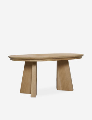 Open Box: Nycola Extendable Oval Dining Table, Natural Oak 44