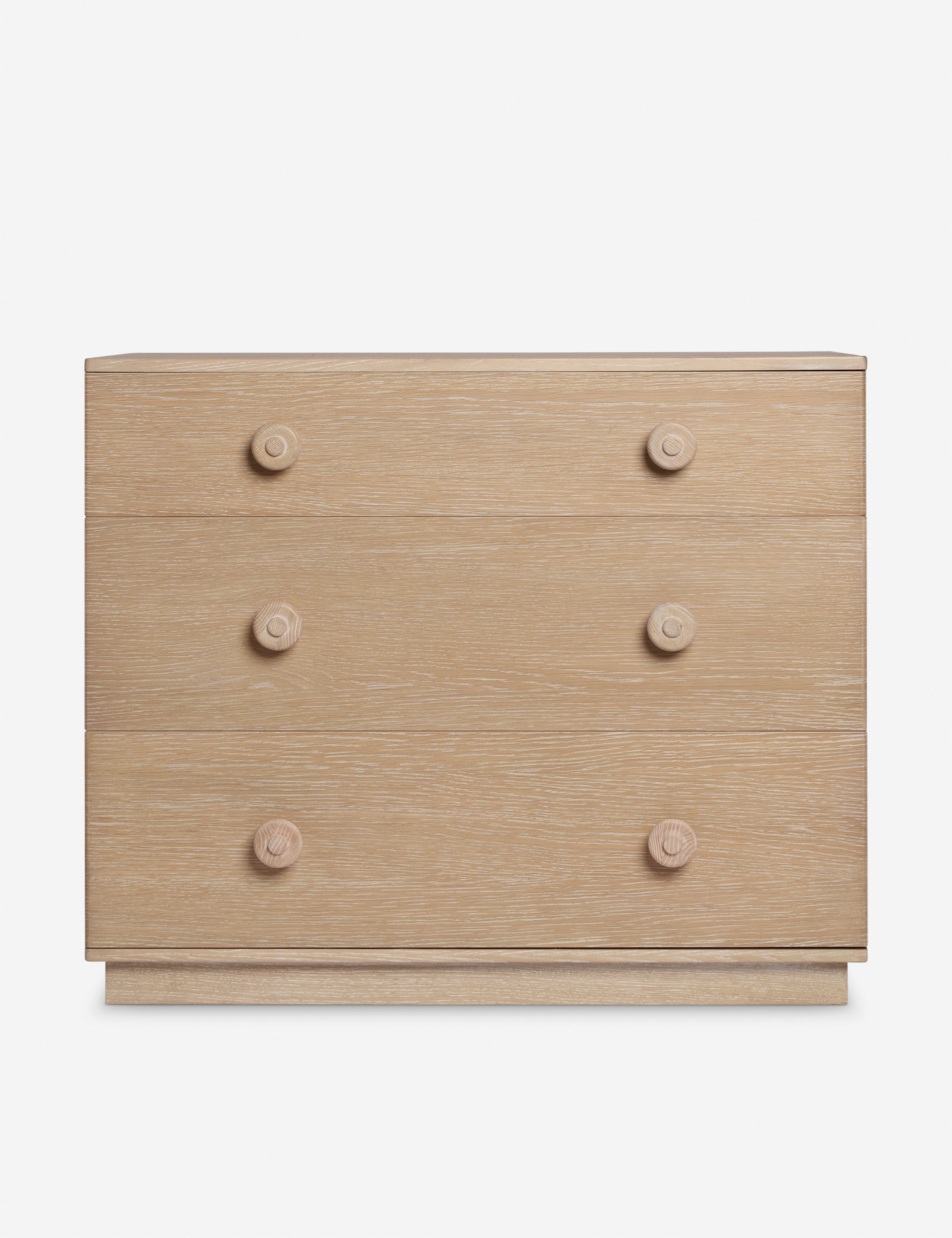 #color::white-wash | Pickford light wood minimalist three drawer dresser