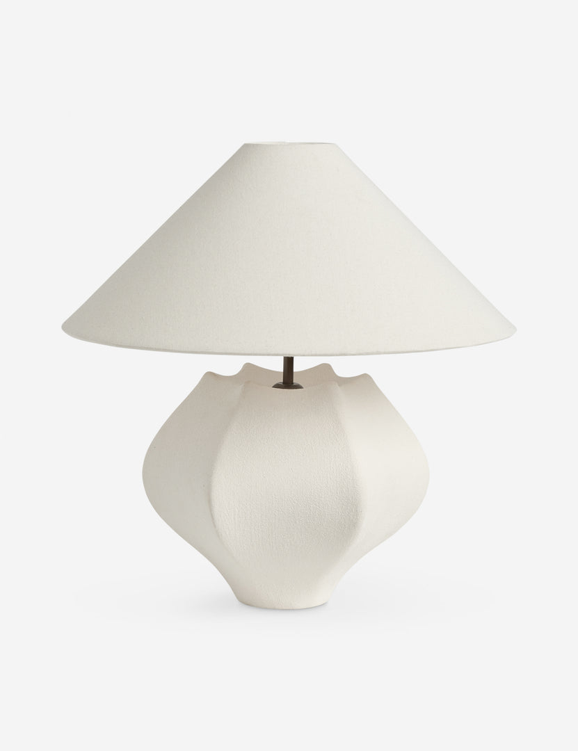 #color::ivory | Punto sculptural ceramic table lamp by Aimee Song