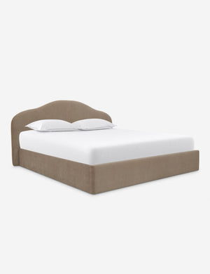 Open Box: Shara Storage Bed, Taupe Queen