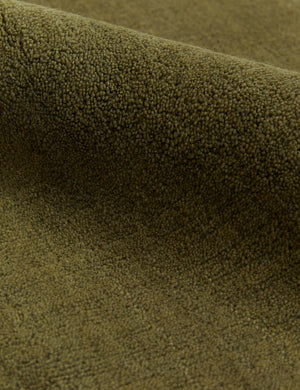 Rajaa Hand-Loomed Viscose Rug Swatch by Sarah Sherman Samuel, Dark Olive