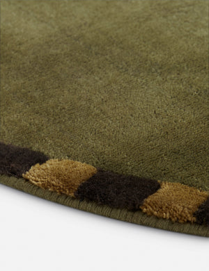 Rajaa Hand-Loomed Viscose Rug Swatch by Sarah Sherman Samuel, Dark Olive