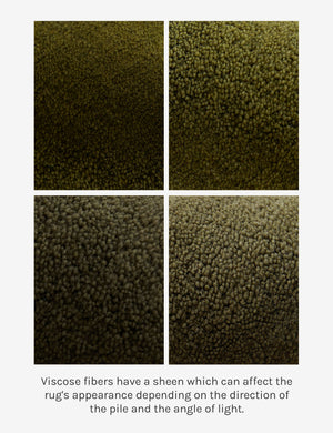 Rajaa Hand-Loomed Viscose Rug Swatch by Sarah Sherman Samuel, Dark Olive