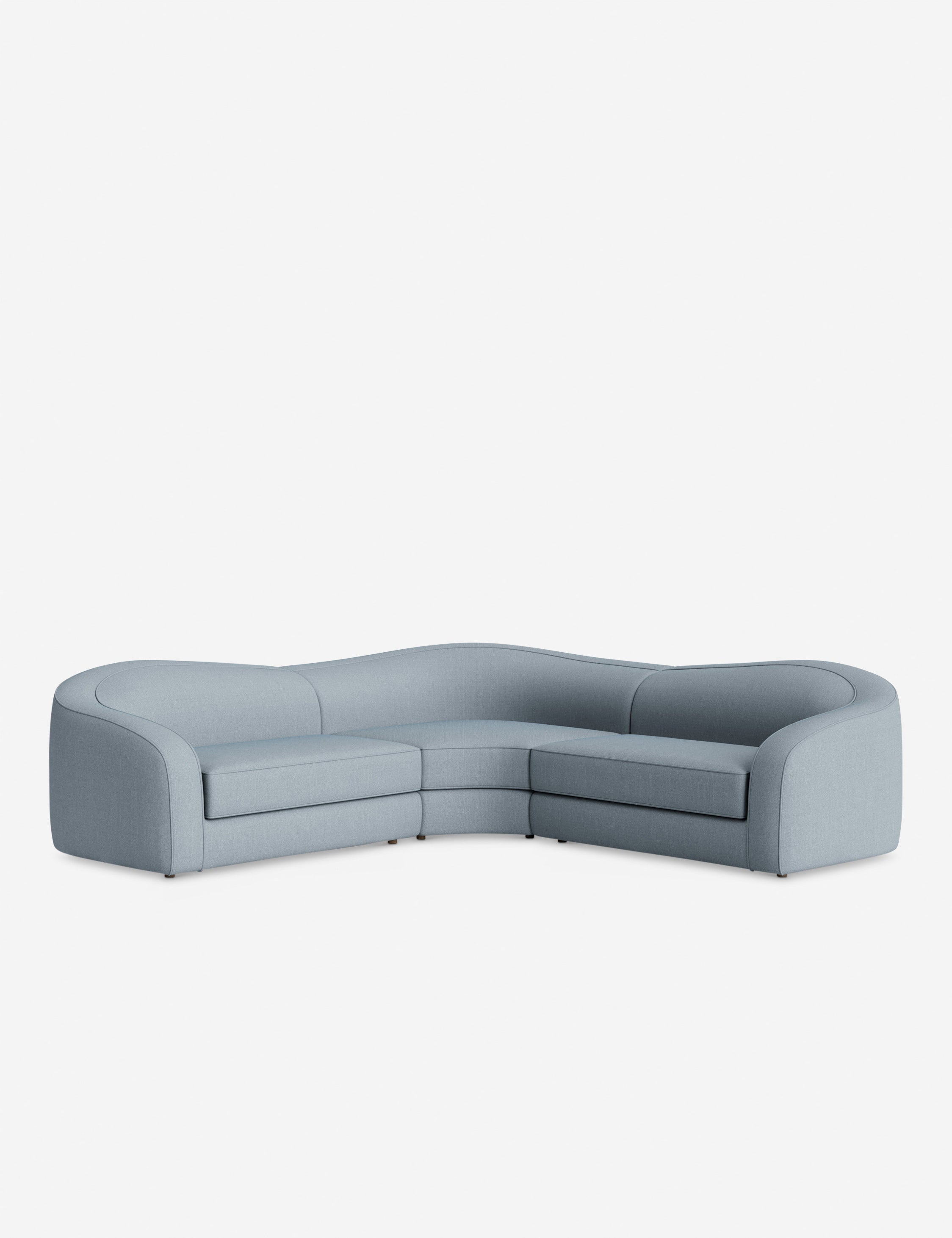 Open Box: Shaw Corner Sectional Sofa, Chambray Crypton Nomad
