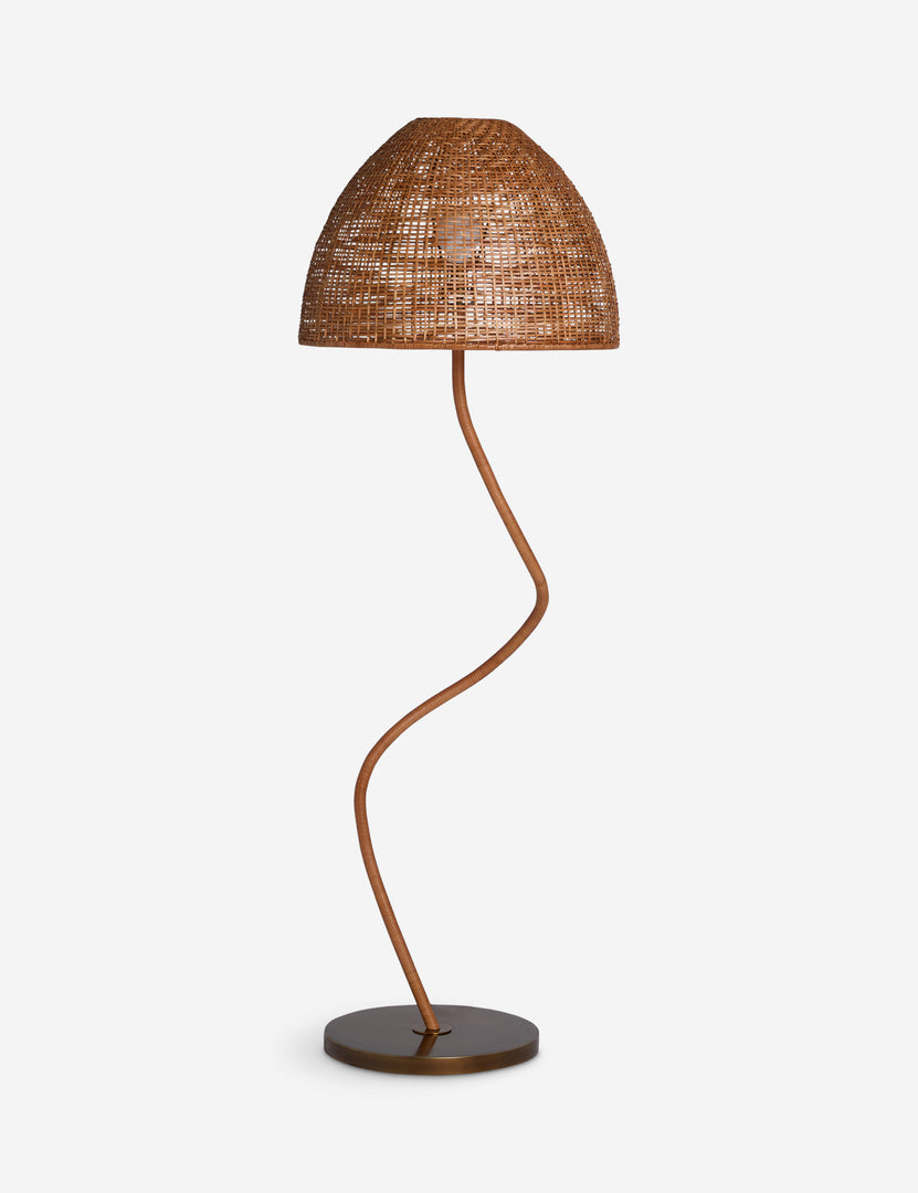 #color::natural | Senara sculptural woven floor lamp