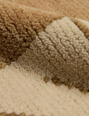 Close up of the pile of the Stansby Hand-Knotted Starburst Wool Rug by Jake Arnold
