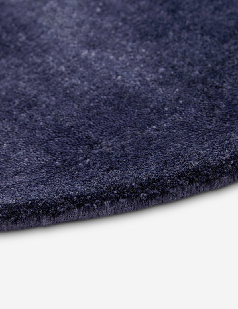 #color::violet #size::2-6--x-8--runner #size::3--x-5- #size::4--x-6- #size::5--x-8- #size::6--x-9- #size::8--x-10- #size::9--x-12- #size::10--x-14- #size::12--x-15- | Close up view of the Sutton Solid Color Hand-Loomed Viscose Rug by Aimee Song