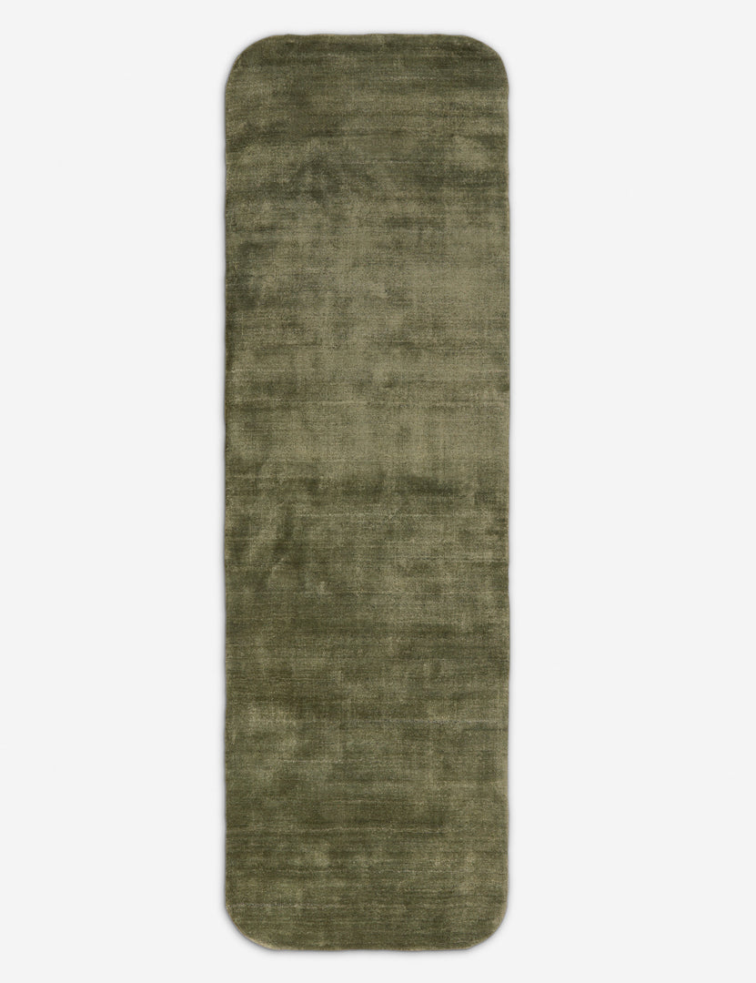 #color::deep-sage #size::2-6--x-8--runner | Sutton Solid Color Hand-Loomed Viscose Runner Rug by Aimee Song