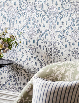 Topiary View Wallpaper by Sanderson : Wedgewood