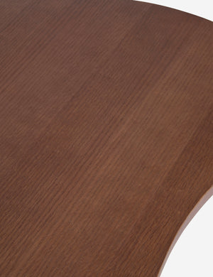 Close up view of the Torino sculptural dark brown nesting coffee table by Aimee Song