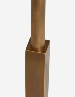 Close up of the Tutton tapered metal shade floor lamp