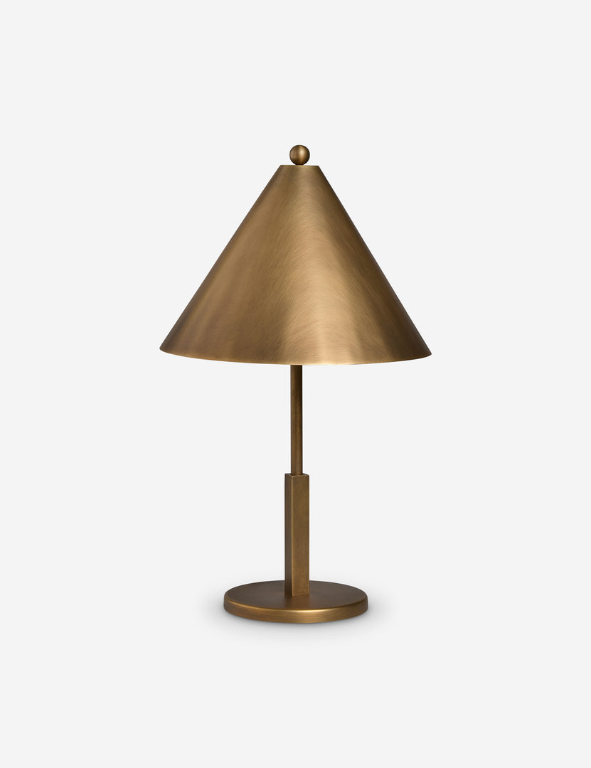 #color::brass | Tutton tapered metal shade table lamp