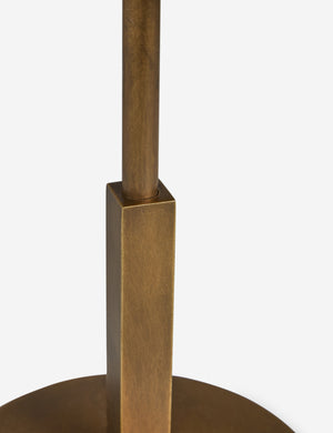 Close up of the base of the Tutton tapered metal shade table lamp