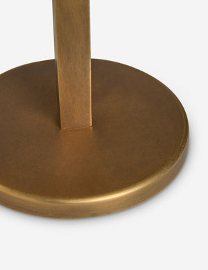 Close up of the base of the Tutton tapered metal shade table lamp