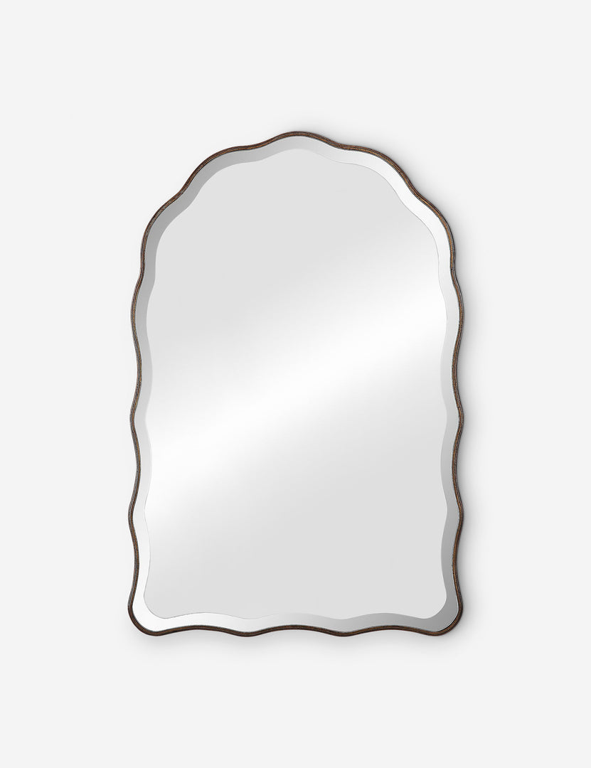 #color::brass | Gannet scalloped frame wall mirror