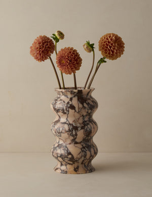 Zainab hand-carved marble vase