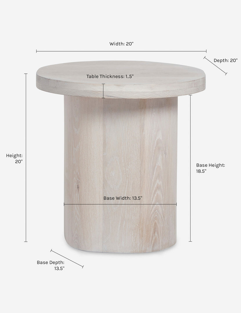 #color::washed-oak | Dimensions on the Luna Side Table