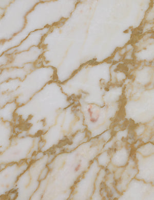 Mahoe oval marble and travertine coffee table by Carly Cushnie.