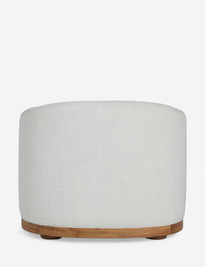 Rear view of the Marci low barrel design accent chair