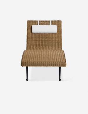 Marisol sculptural wicker outdoor chaise by Sarah Sherman Samuel.