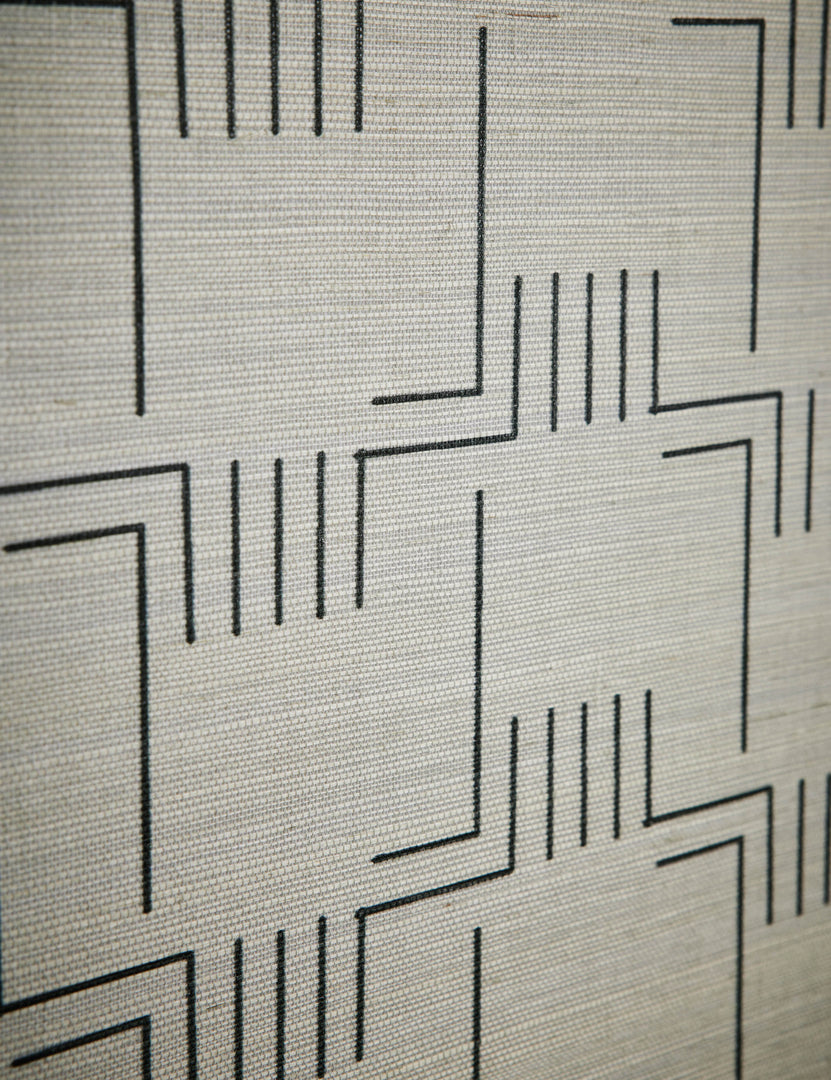 #color::natural | Close up view of the patter of the Mesa Grasscloth Wallpaper by Élan Byrd.