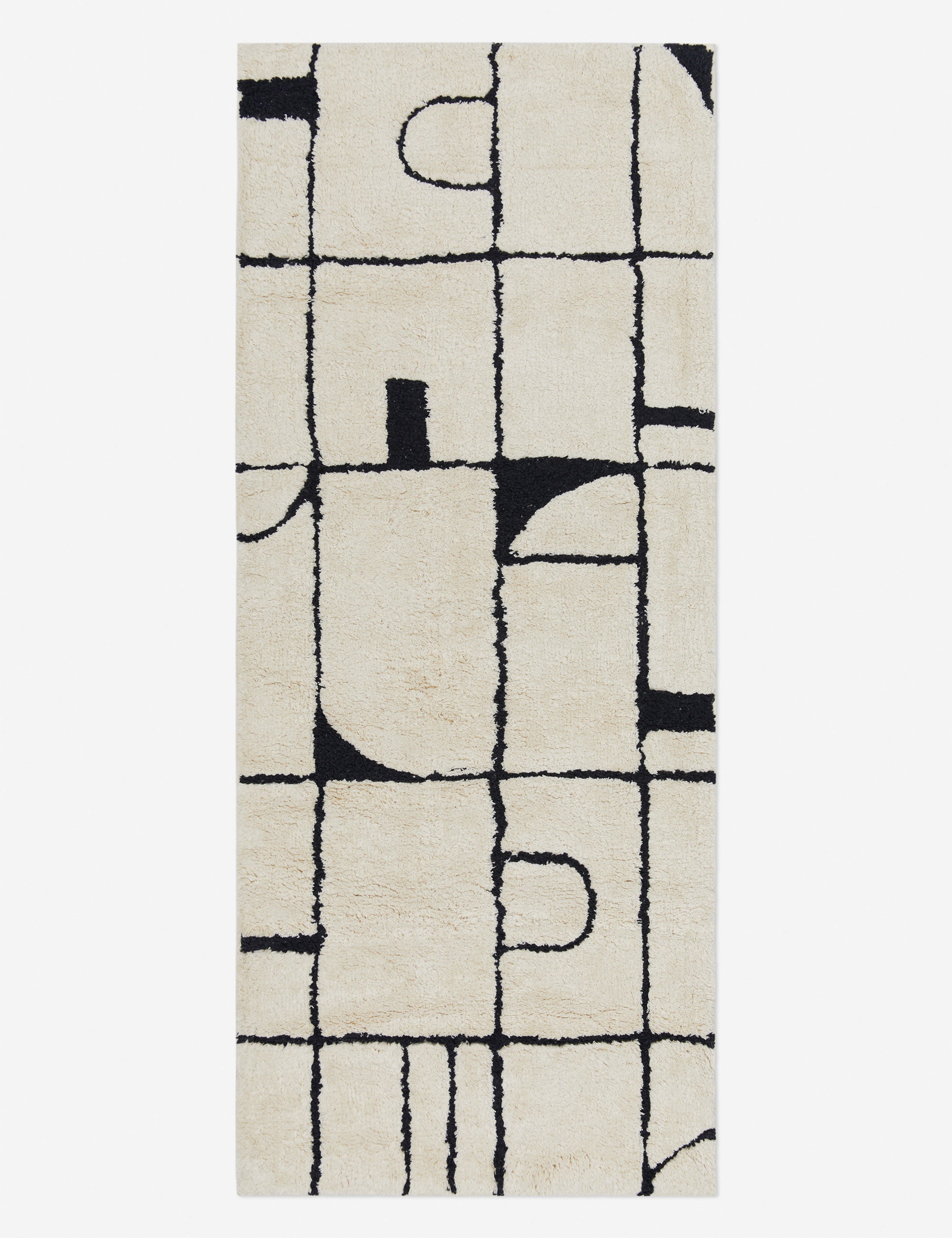 #size::2--x-5- | Long Ottilie modern geometric bath mat