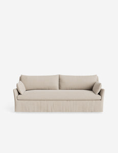 Open Box: Portola Slipcover Sofa, Flax Performance Cotton Weave 84"W