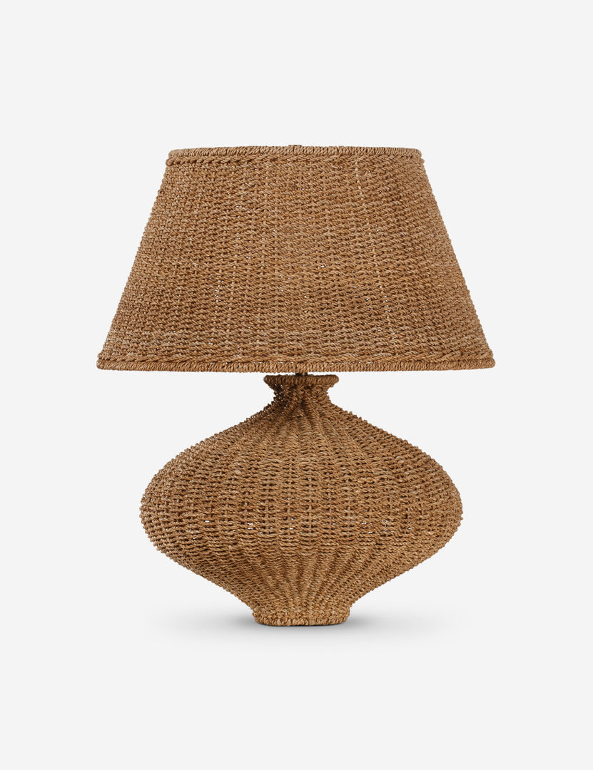 #color::natural | Udara woven rattan table lamp.