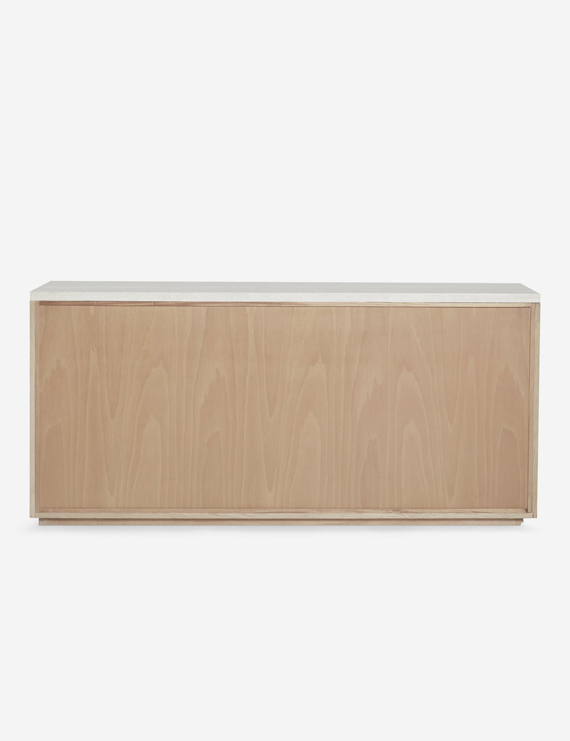 #color::natural-oak | Back of the Rayner carved linear detailing oak six drawer dresser.