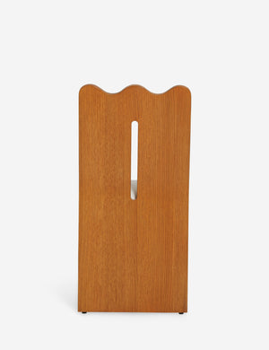 Back of the Ripple tall, wavy back wooden dining chair