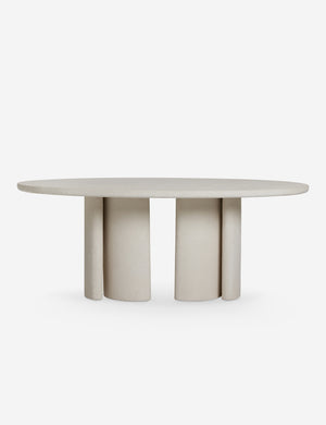 Rodrigo sculptural oval outdoor dining table.