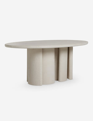 Rodrigo sculptural oval outdoor dining table.