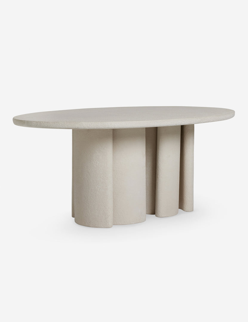 #color::natural | Rodrigo sculptural oval outdoor dining table.