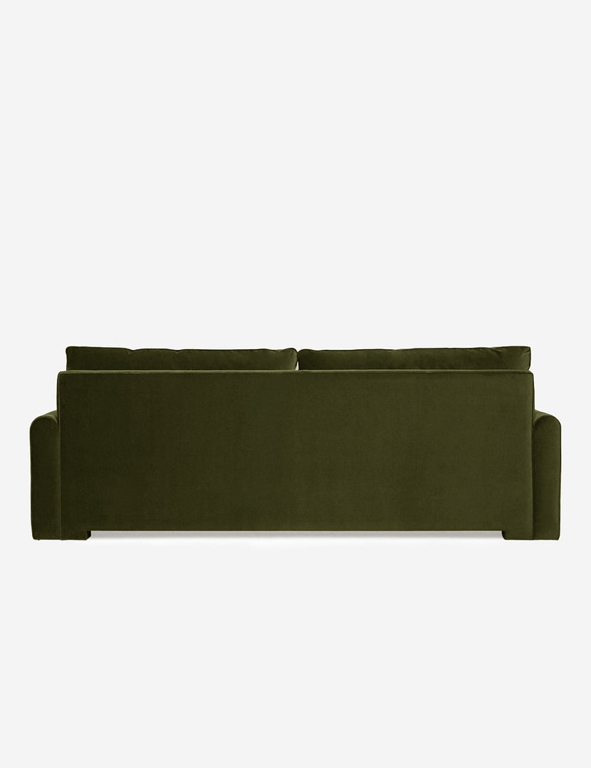 #color::loden-velvet #size::103-W | Back of the Rupert Loden Gray Velvet sofa