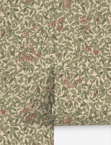 Scalamandre Linnea Wallpaper by Sandberg, Burgundy - Swatch