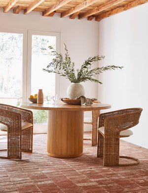 Open Box: Elvia Round Dining Table, Natural