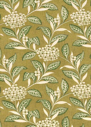 Winifred Linen Fabric Swatch, Sage and Olive