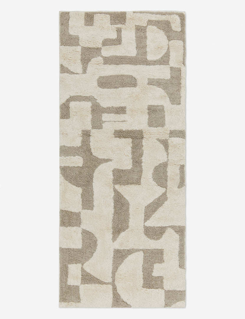 #size::2--x-5- | Long Sandoval neutral modern bath mat