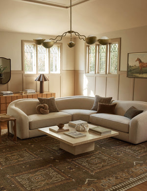 Shaw Corner Sectional Sofa : Army Performance Basketweave