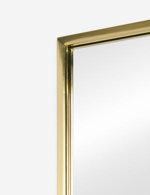 Top corner of the Sorcha organic-shaped full length mirror.