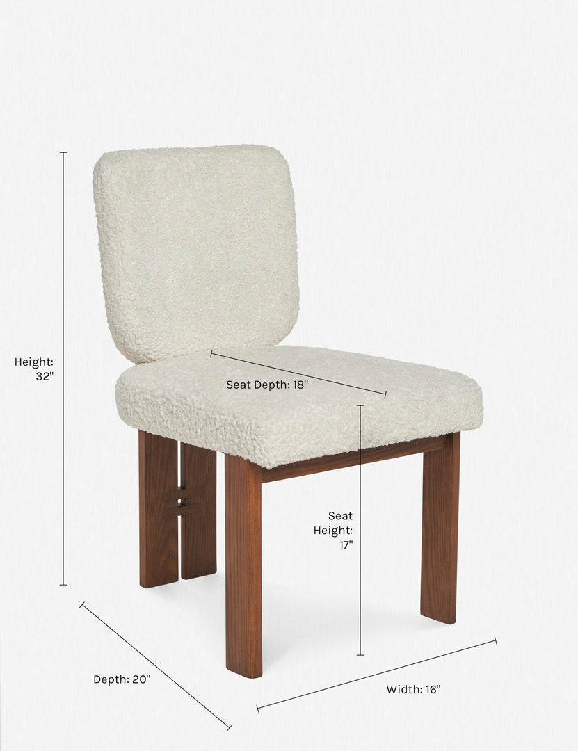 #color::cream-sherpa | Dimensions on the Sydney Dining Chair