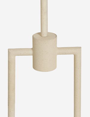 Close up of the Talley modern sculptural linear chandelier.