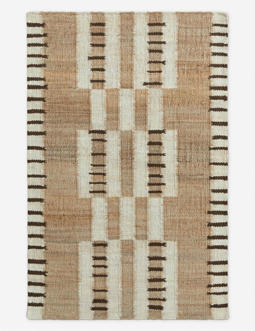 #size::3--x-5- | Tempo Flatweave Jute Rug by Elan Byrd.